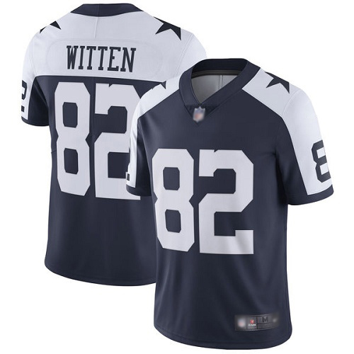 Men Dallas Cowboys Limited Navy Blue Jason Witten Alternate #82 Vapor Untouchable Throwback NFL Jersey